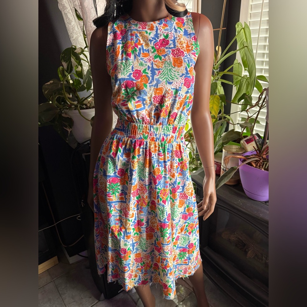 Vintage 1950s/1960s ‘Natalie’ Vibrant Floral Dress! (S)